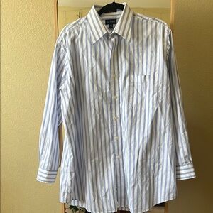 Paul Fredrick Blue Striped Shirt